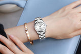 Rhinestone Stainless Steel Business Watch
