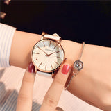 Polygon Design Leather Wristwatch