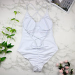 Parah Simple Colour Backless Swimsuit
