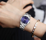 Rhinestone Stainless Steel Business Watch